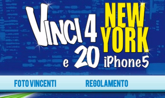 Concorso Vinci 4 New York e 20 iPhone5